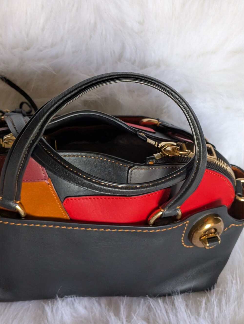 Coach Ultra Rare Limited Edition Outlaw Patchwork Satchel - Picture 10 of 16